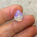 OOAK Natural Ethiopian Opal Smooth Teardrop Rounded Back Cabochon 'Y' - Measuring 11mm x 14mm, 6mm Dome Height - High Quality Gemstone Cab