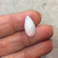 Natural Ethiopian Opal Smooth Teardrop Shaped Rounded Back Cabochon 'AA' - Measuring 9.5mm x 18mm, 7mm Dome Height - Quality Gemstone Cab