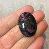 Natural Eudialyte Oblong Oval Shaped Flat Back Cabochon - Measuring 23mm x 32mm, 5mm Dome Height - Natural High Quality Gemstone