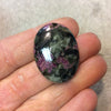 Natural Eudialyte Oblong Oval Shaped Flat Back Cabochon - Measuring 24.5mm x 33mm, 5mm Dome Height - Natural High Quality Gemstone