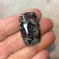 Natural Eudialyte Rectangle Shaped Flat Back Cabochon - Measuring 20mm x 32.5mm, 6mm Dome Height - Natural High Quality Gemstone
