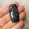 Natural Eudialyte Rectangle Shaped Flat Back Cabochon - Measuring 20mm x 40mm, 5mm Dome Height - Natural High Quality Gemstone