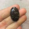 Epidote in Matrix Oblong Oval Shaped Flat Back Cabochon - Measuring 18.5mm x 29mm, 5mm Dome Height - Natural High Quality Gemstone
