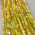 8mm Smooth Dyed Mixed Yellow Natural Banded Agate Round/Ball Shaped Beads with 1mm Holes - Sold by 15.5" Strands (Approx. 46 Beads)