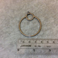 Large Gunmetal Plated Copper Double Open Circle/Ring Shaped Pendant Components Measuring 40mm x 44mm Sold in Packs of 10 (271-GM)