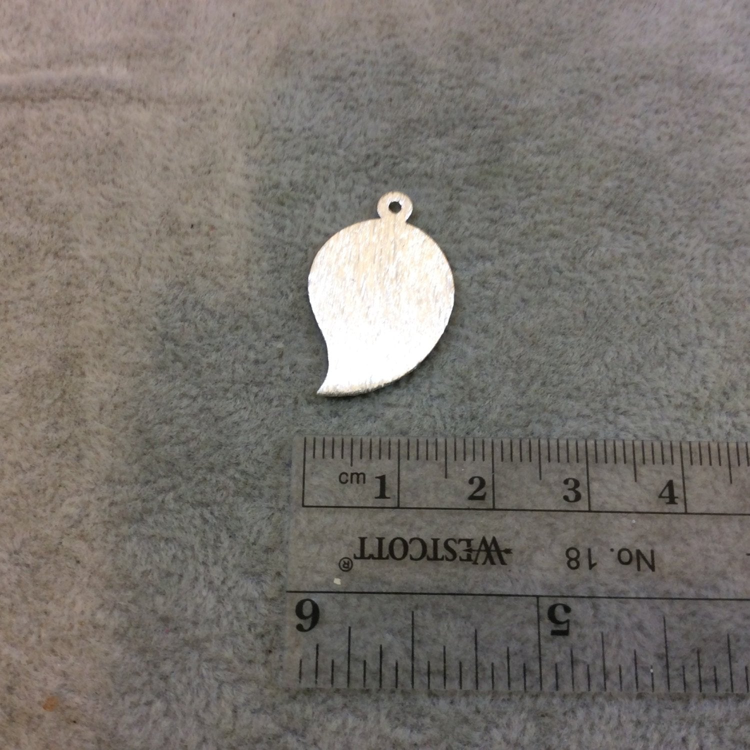 Medium Sized Silver Plated Copper Cute Curved Leaf Shaped Shaped Components - Measuring 16mm x 23mm - Sold in Packs of 10 (288-SV)