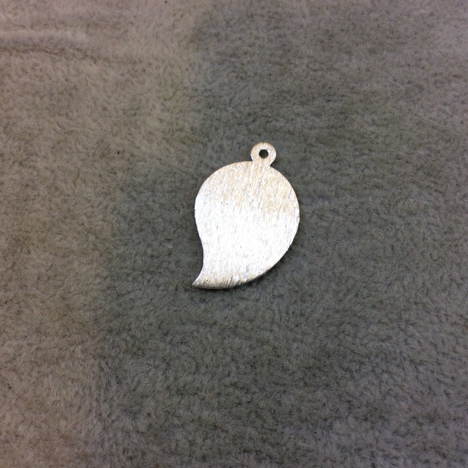 Medium Sized Silver Plated Copper Cute Curved Leaf Shaped Shaped Components - Measuring 16mm x 23mm - Sold in Packs of 10 (288-SV)
