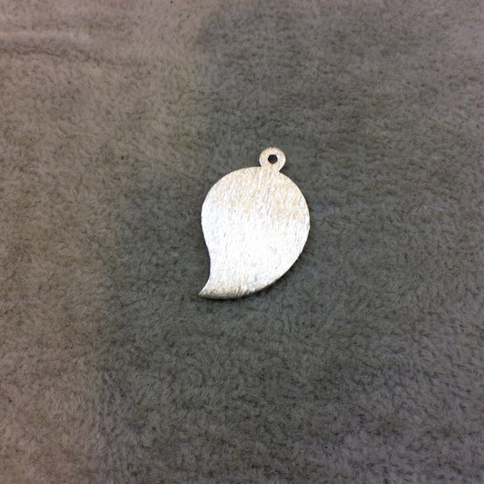 Medium Sized Silver Plated Copper Cute Curved Leaf Shaped Shaped Components - Measuring 16mm x 23mm - Sold in Packs of 10 (288-SV)