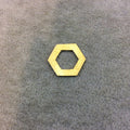 Hexagon Jewelry Finding | Gold Plated Copper Components - Measuring 16mm x 19mm - Sold in Packs of 10