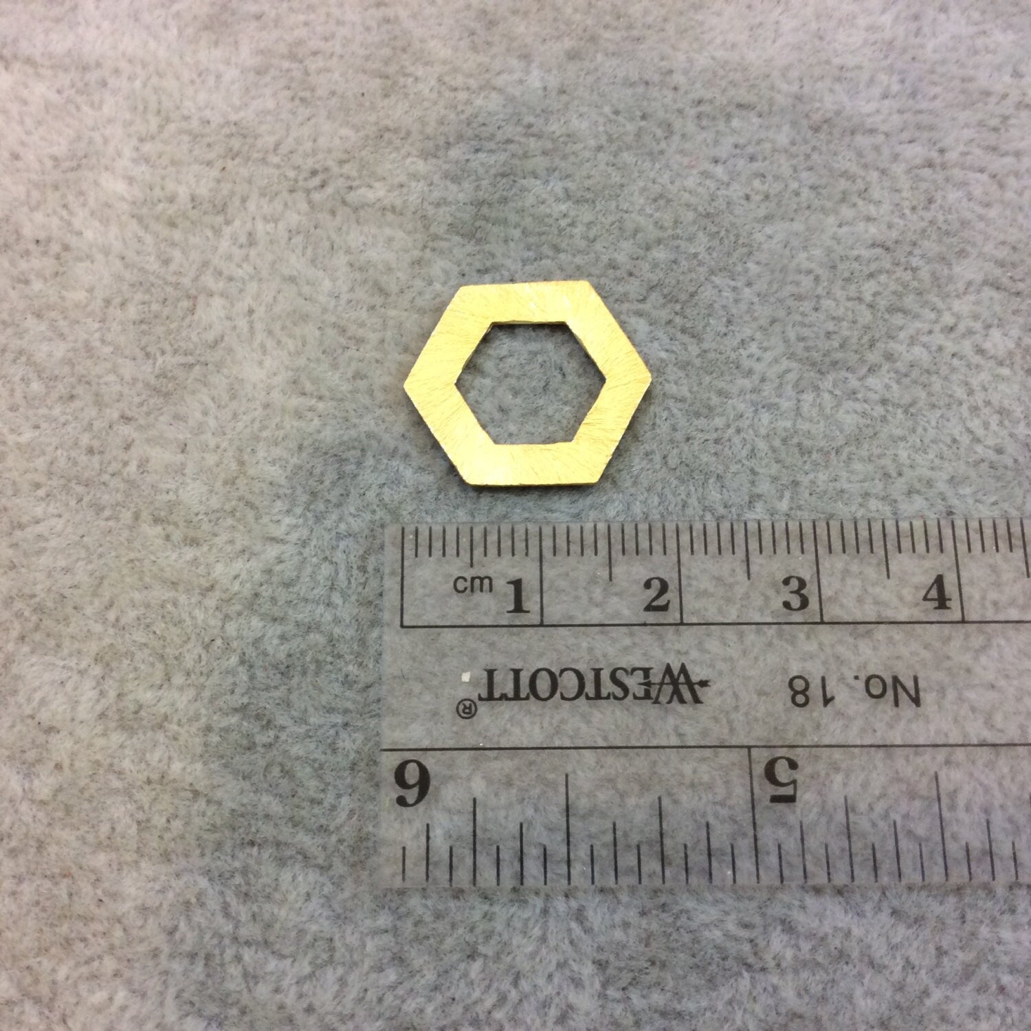 Hexagon Jewelry Finding | Gold Plated Copper Components - Measuring 16mm x 19mm - Sold in Packs of 10