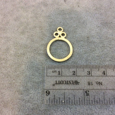 Small Sized Gold Plated Copper Open Triple Rings/Bubbles Shaped Components - Measuring 17mm x 27mm - Sold in Packs of 10 (258-GD)