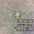 Moonstone Faceted Teardrop Shaped Connector - 10mm x 15mm