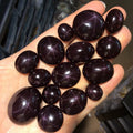 OOAK High Quality AAA Oval Shaped Dark Plum Star Garnet Flat Back Cabochon - Measuring 17mm x 23mm, 12mm Dome Height - Natural Gemstone Cab