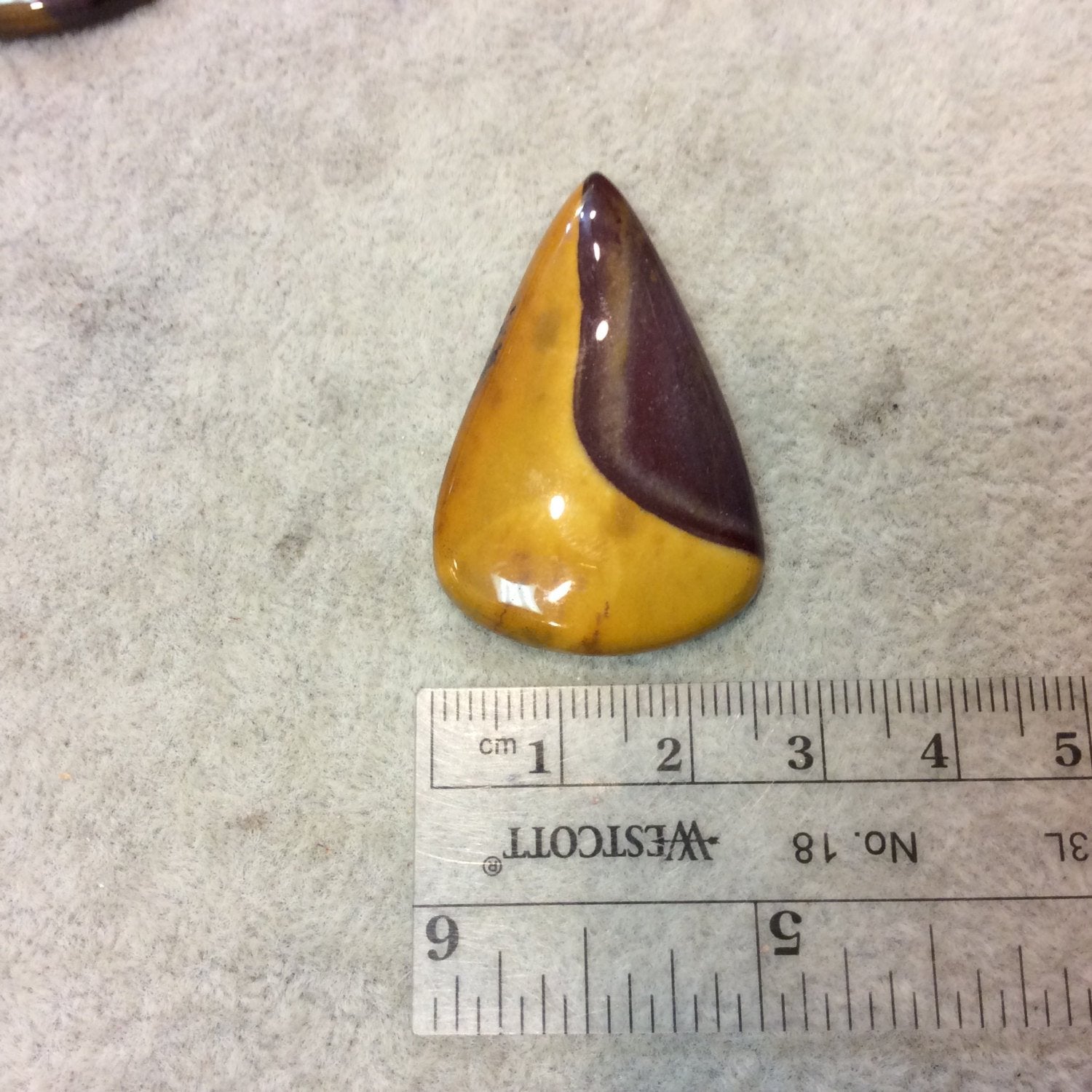 Natural Mookaite Pear/Teardrop Shaped Flat Back Cabochon - Measuring 26mm x 41mm, 6mm Dome Height - Natural High Quality Gemstone