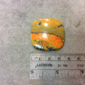 OOAK Natural Bumblebee Jasper Rounded Square Shaped Flat Back Cabochon - Measuring 37mm x 37mm, 4mm Dome Height - High Quality Gemstone