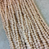 4mm Glossy Almond Quality Irregular Rondelle Shaped Indian Ceramic Beads - Sold by 16.25" Strands - Approximately 98 Beads per Strand
