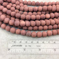 10mm Manmade Goldstone (Glass) Matte Finish Round/Ball Shaped Beads with 2.5mm Holes - 7.75" Strand (Approx. 20 Beads) - LARGE HOLE BEADS
