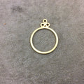 Large Sized Gold Plated Copper Circular Rings/Bubbles Open Cutout Hoop Pendant Components Measuring 26mm x 36mm Sold in Packs of 10 (259-GD)