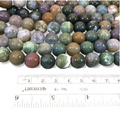 12mm Natural Fancy Jasper Smooth Finish Round/Ball Shaped Beads with 2.5mm Holes - 7.75" Strand (Approx. 18 Beads) - LARGE HOLE BEADS