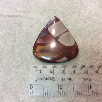 Natural Australian Noreena Jasper Teardrop Shaped Flat Back Cabochon - Measuring 43mm x 48mm, 5mm Dome Height - High Quality Gemstone Cab