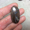 OOAK Oval Shaped Australian Boulder Opal Flat Back Cabochon - Measuring 26mm x 41mm, 7mm Dome Height - Natural High Quality Gemstone