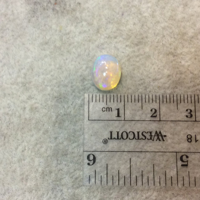 OOAK Natural Ethiopian Opal Smooth Oval Rounded Back Cabochon 'D' - Measuring 9mm x 10.5mm, 5.5mm Dome Height - High Quality Gemstone Cab