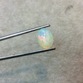 OOAK Natural Ethiopian Opal Smooth Oval Rounded Back Cabochon 'G' - Measuring 9mm x 11.5mm, 6mm Dome Height - High Quality Gemstone Cab