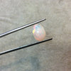 Natural Ethiopian Opal Smooth Oval Shaped Flat Back Cabochon 'K' - Measuring 9mm x 12mm, 5.5mm Dome Height - High Quality Gemstone Cab