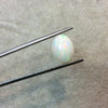 Natural Ethiopian Opal Smooth Oval Shaped Flat Back Cabochon 'N' - Measuring 10mm x 13mm, 5mm Dome Height - High Quality Gemstone Cab