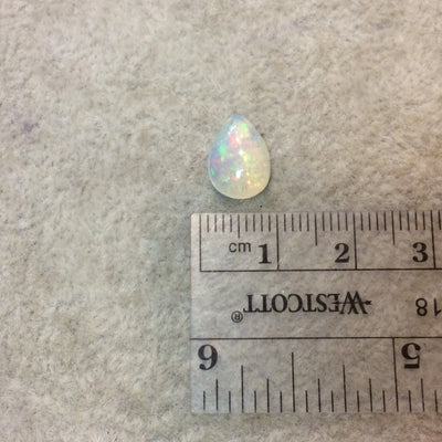 Natural Ethiopian Opal Smooth Teardrop Shaped Rounded Back Cabochon 'S' - Measuring 8.5mm x 12mm, 4.5mm Dome Height - Quality Gemstone Cab