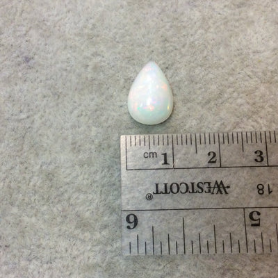 Natural Ethiopian Opal Smooth Teardrop Shaped Rounded Back Cabochon 'Z' - Measuring 10mm x 15mm, 6mm Dome Height - High Quality Gemstone Cab