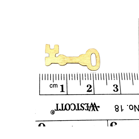 Gold Plated Copper Skeleton Key Charm – Pack of 10 Jewelry Components