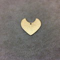 Medium Sized Gold Plated Copper Blank Pointed Heart/Shield Shaped Pendant Components - Measuring 22mm x 20mm - Sold in Packs of 10 (239-GD)