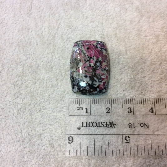 Natural Eudialyte Rectangle Shaped Flat Back Cabochon - Measuring 19mm x 28mm, 6mm Dome Height - Natural High Quality Gemstone