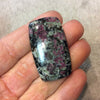 Natural Eudialyte Rectangle Shaped Flat Back Cabochon - Measuring 25mm x 42mm, 5mm Dome Height - Natural High Quality Gemstone