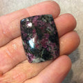 Natural Eudialyte Rectangle Shaped Flat Back Cabochon - Measuring 26mm x 33mm, 4mm Dome Height - Natural High Quality Gemstone