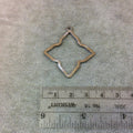 Gunmetal Brushed Finish Medium Sized Pointed Star Open Pendant Components  - Measuring 34mm x 34mm - Sold in Packs of 10 (252-GM)