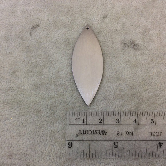20mm x 56mm Gunmetal Brushed Finish Blank Marquise Shaped Plated Copper Components - Sold in Pre-Counted Bulk Packs of 10 Pieces - (084-GM)