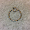 Large Gunmetal Plated Copper Double Open Circle/Ring Shaped Pendant Components Measuring 40mm x 44mm Sold in Packs of 10 (271-GM)