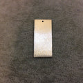 18mm x 35mm Silver Brushed Finish Blank Rectangle Shaped Plated Copper Components - Sold in Pre-Counted Bulk Packs of 10 Pieces - (170-SV)