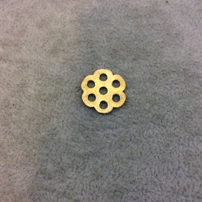 Small Sized Gold Plated Copper Open Cutout Honeycomb/Flower Shaped Components - Measuring 16mm x 16mm - Sold in Packs of 10 (245-GD)