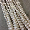 7-8mm AAA Quality Smooth Natural Freshwater Pearl Round/Ball Shaped Beads - 16" Strand (Approximately 60 Beads) - Sold by the Strand