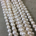 8-9mm AAA Quality Smooth Natural Freshwater Pearl Round/Ball Shaped Beads - 16" Strand (Approximately 54 Beads) - Sold by the Strand