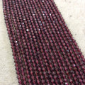 Garnet Bicone Beads | 4mm Semi Precious Stone Beads