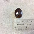 Single OOAK Natural Tiger Iron Oblong Oval Shaped Flat Back Cabochon - Measuring 18mm x 24mm, 6mm Dome Height - High Quality Gemstone