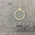 Large Sized Gold Plated Copper Circular Rings/Bubbles Open Cutout Hoop Pendant Components Measuring 26mm x 36mm Sold in Packs of 10 (259-GD)