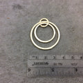 Large Gold Plated Copper Open Triple Circular Hoop Shaped Pendant Components - Measuring 12mm, 25mm, 35mm - Sold in Packs of 10 (277-GD)