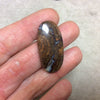 OOAK Oval Shaped Australian Boulder Opal Flat Back Cabochon - Measuring 18mm x 36mm, 6mm Dome Height - Natural High Quality Gemstone