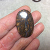 OOAK Oval Shaped Australian Boulder Opal Flat Back Cabochon - Measuring 24mm x 38mm, 6mm Dome Height - Natural High Quality Gemstone