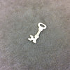 Small Sized Silver Plated Copper Antique Skeleton Key Shaped Pendant/Charm Components - Measuring 8mm x 21mm - Sold in Packs of 10 (295-SV)